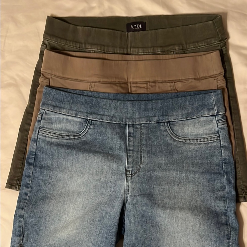NYDJ Women's Jeans - Blue, Tan, and Green